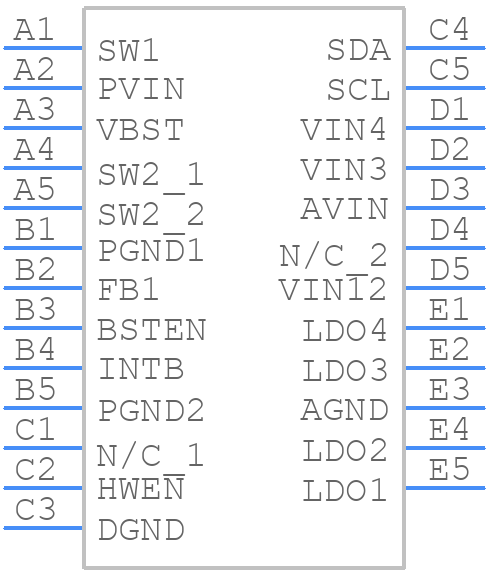 FAN53880UC002X - onsemi - PCB symbol