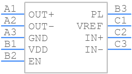 PAM8012AZN - Diodes Incorporated - PCB symbol