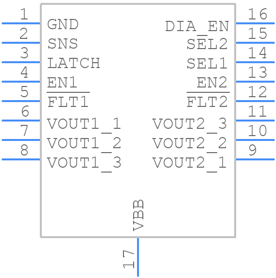 TPS2HB16FQPWPRQ1 - Texas Instruments - PCB symbol