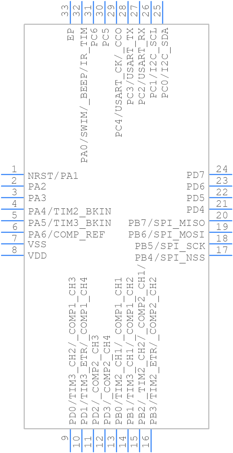 STM8L101K3U6TR - STMicroelectronics - PCB symbol