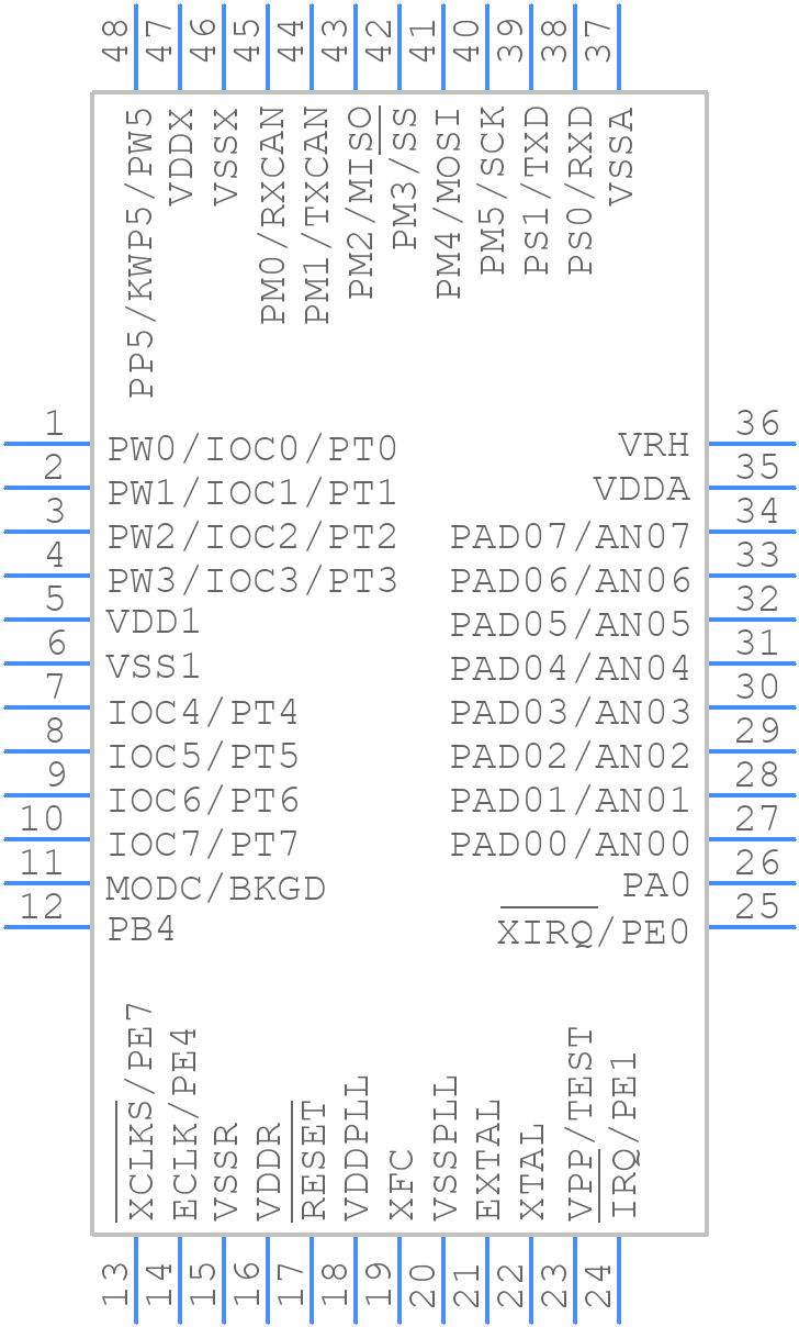 MC9S12C64MFAE - NXP - PCB symbol