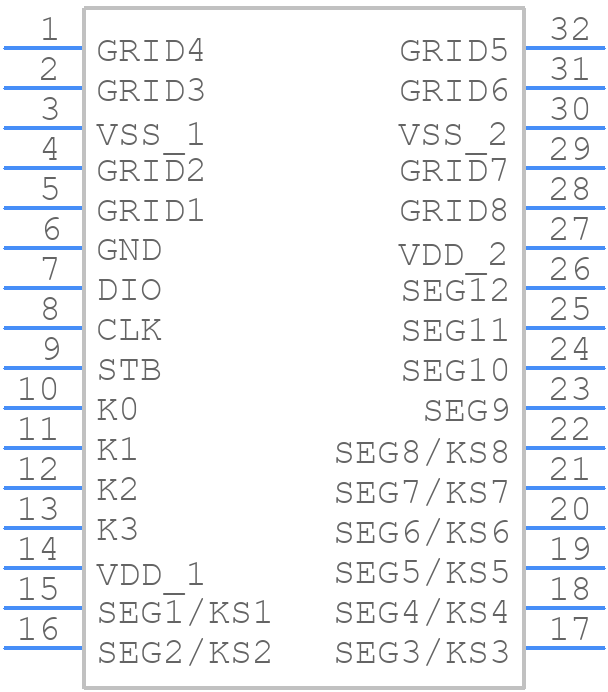 TM1629D - TITAN - PCB symbol