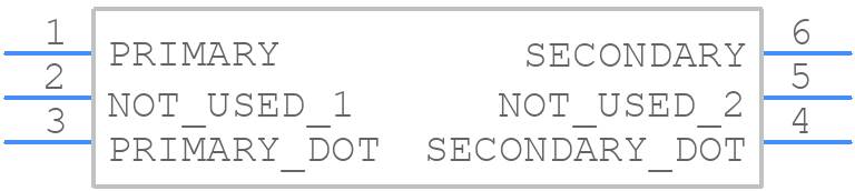 ADT1-1+ - Mini-Circuits - PCB symbol