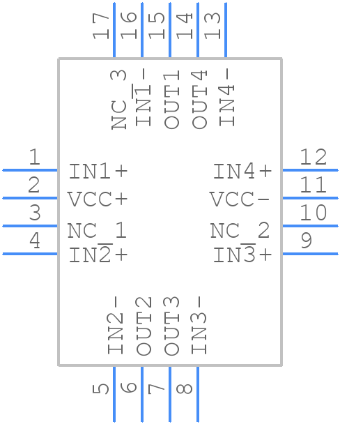 TSV524AIQ4T - STMicroelectronics - PCB symbol