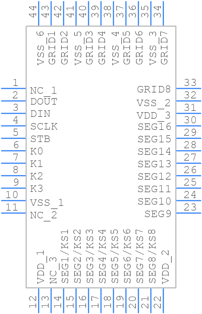 TM1629 - TITAN - PCB symbol