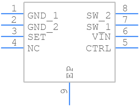 AL8843SP-13 - Diodes Incorporated - PCB symbol