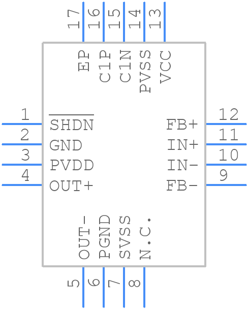 MAX98307ETE/V+ - Analog Devices - PCB symbol