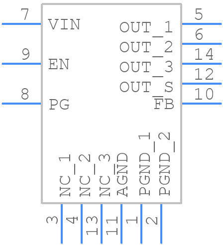 MPM3805GQB-Z - Monolithic Power Systems (MPS) - PCB symbol