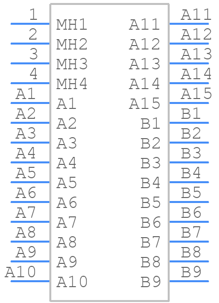 K42X-E9P/E15S-A4NJ - Kycon - PCB symbol