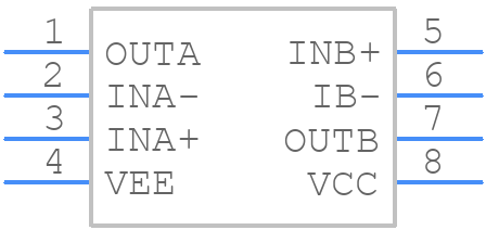 MAX4351EKA+T - Analog Devices - PCB symbol
