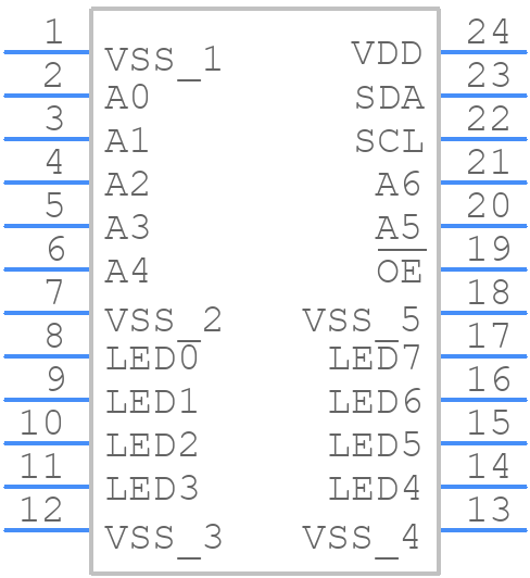 PCA9624PW - NXP - PCB symbol