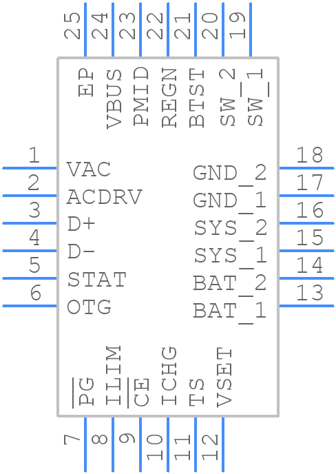 BQ25616RTWR - Texas Instruments - PCB symbol