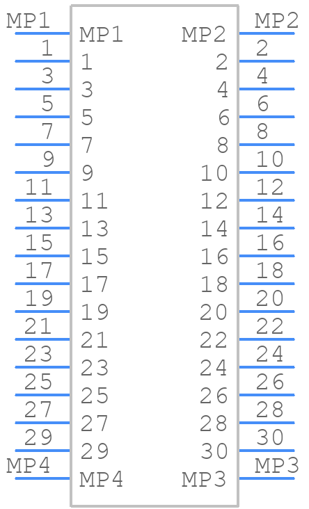 WP7-P030VA1 - JAE - PCB symbol