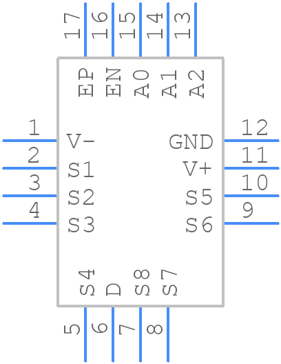 DG408LEDN-T1-GE4 - Vishay - PCB symbol