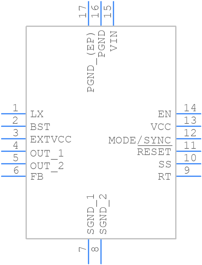 MAXM17631AME+ - Analog Devices - PCB symbol