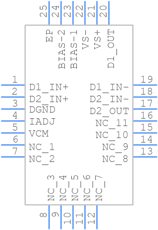 THS6222IRHFR - Texas Instruments - PCB symbol