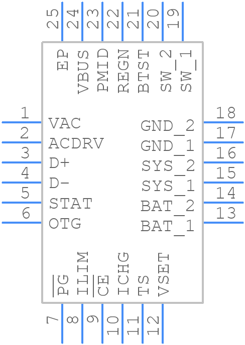 BQ25616RTWT - Texas Instruments - PCB symbol