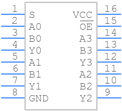 MC74LVX257DTR2G - onsemi - PCB symbol