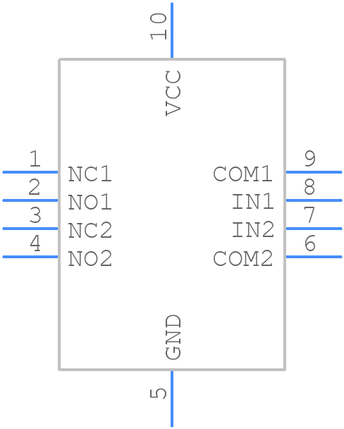 TS3A24157RSER - Texas Instruments - PCB symbol