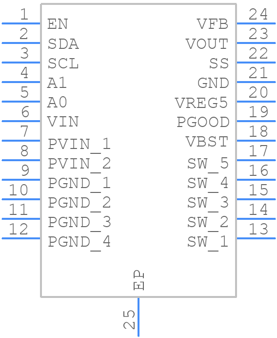 TPS56C20PWPR - Texas Instruments - PCB symbol