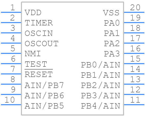 ST62T60BB6 - STMicroelectronics - PCB symbol