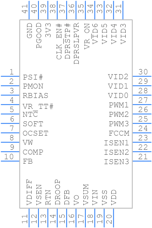 ISL6260CIRZ - Renesas Electronics - PCB symbol