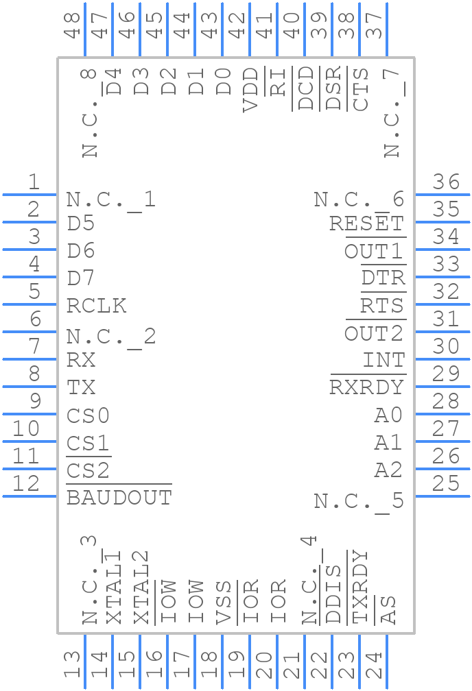 SC16C550BIB48 - NXP - PCB symbol