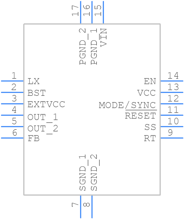 MAXM17632AME+T - Analog Devices - PCB symbol