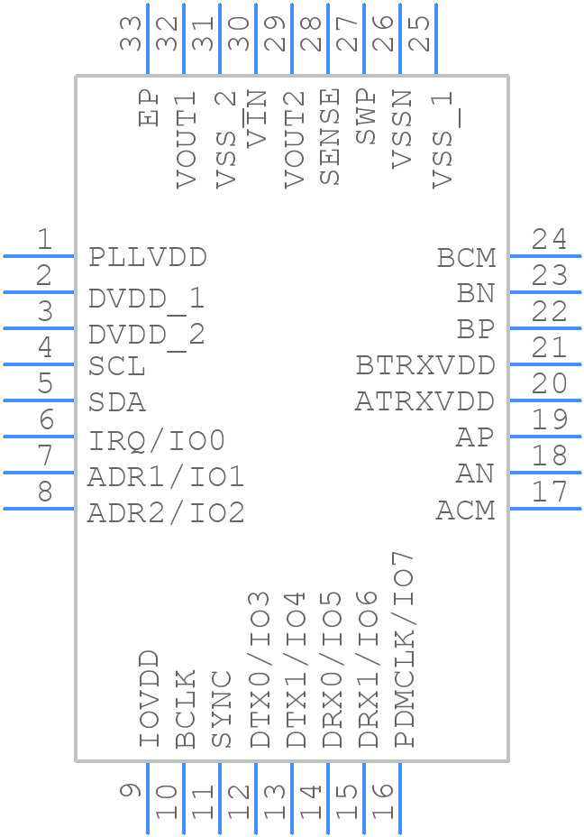 AD2426KCPZ - Analog Devices - PCB symbol