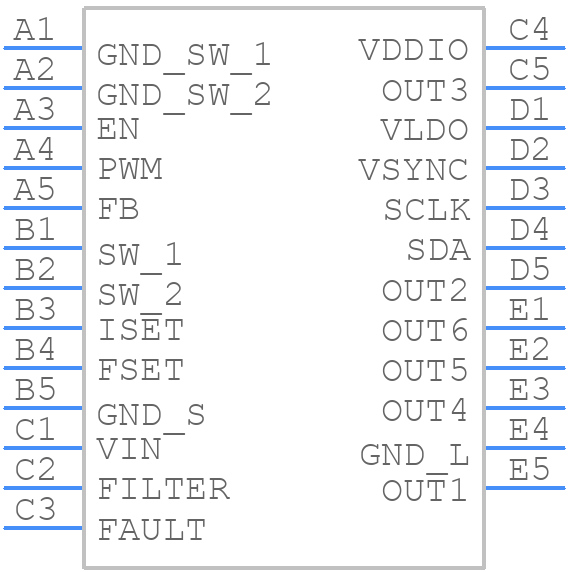 LP8550TLX-A/NOPB - Texas Instruments - PCB symbol