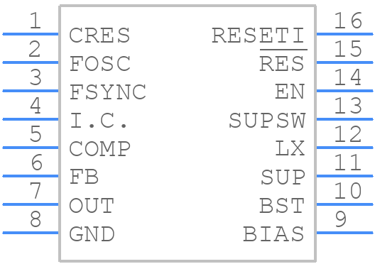 MAX16975BAEE/V+T - Analog Devices - PCB symbol