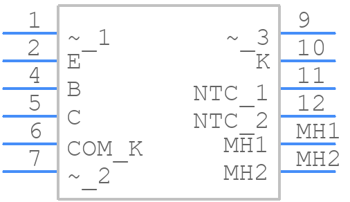 VUB72-12NOXT - LITTELFUSE - PCB symbol