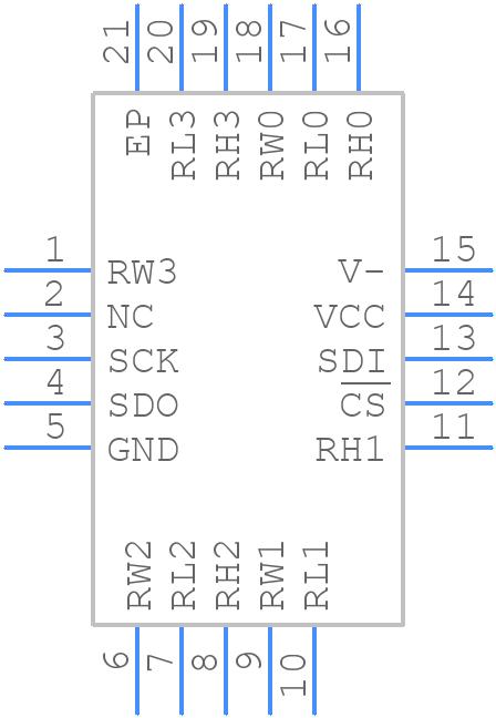 ISL22444UFR20Z - Renesas Electronics - PCB symbol