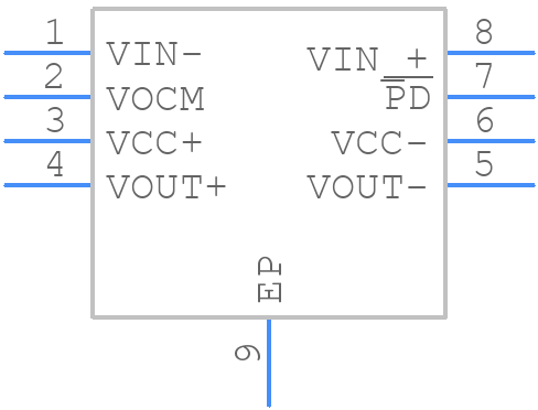 THS4150CDGN - Texas Instruments - PCB symbol