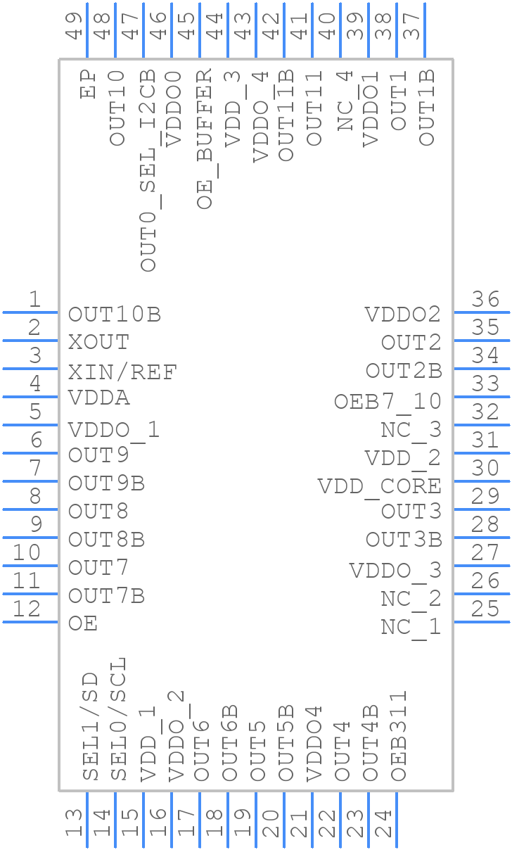 6P41505BNDGI8 - Renesas Electronics - PCB symbol