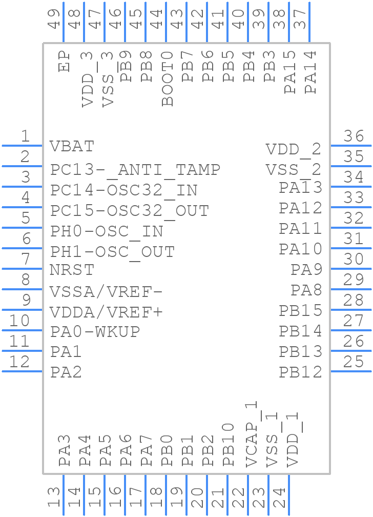 STM32F411CCU7TR - STMicroelectronics - PCB symbol