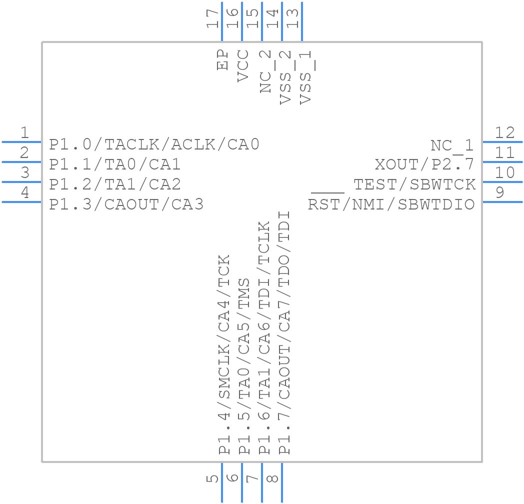 MSP430F2013TRSAR - Texas Instruments - PCB symbol