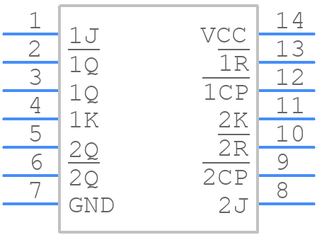 CD74HC107MTE4 - Texas Instruments - PCB symbol