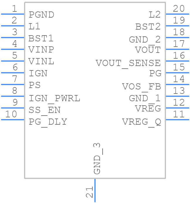 TPS55165QPWPTQ1 - Texas Instruments - PCB symbol