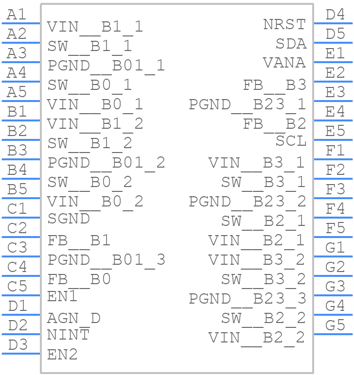 LP8758A2E3YFFR - Texas Instruments - PCB symbol