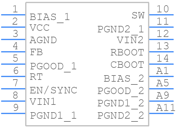 LM61460AANQRJRRQ1 - Texas Instruments - PCB symbol