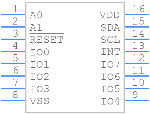 PCA9538PW - NXP - PCB symbol