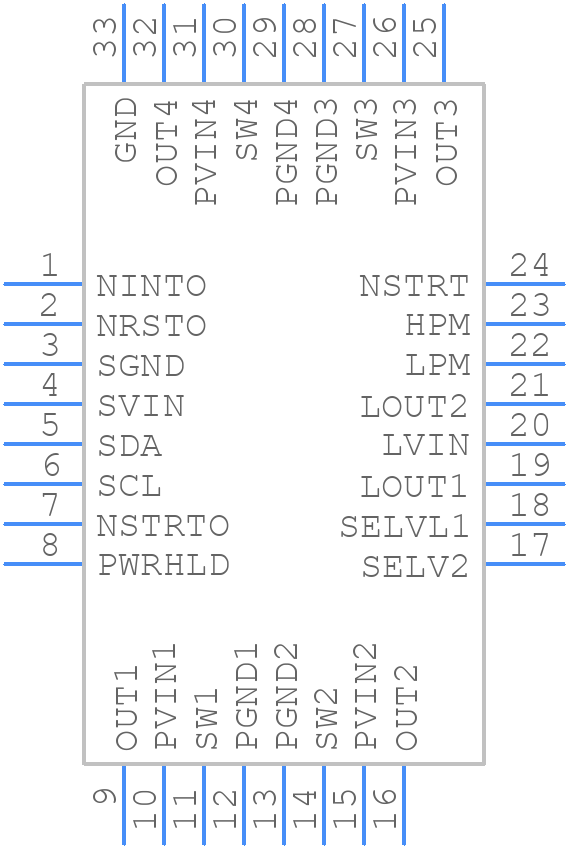 MCP16502TAC-E/S8B - Microchip - PCB symbol