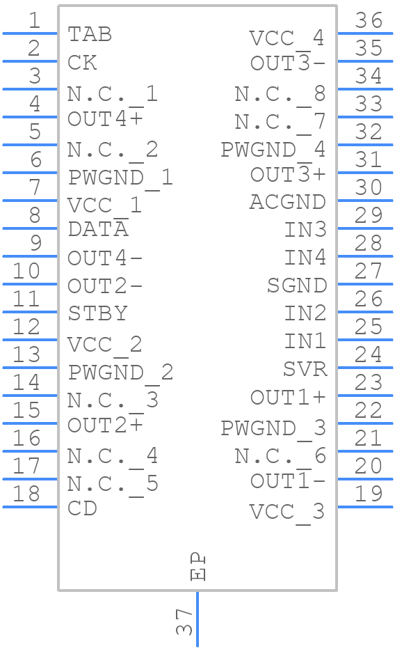 TDA7563BPD - STMicroelectronics - PCB symbol