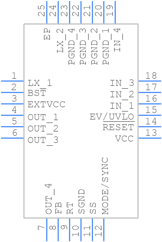 MAXM17633AMG+ - Analog Devices - PCB symbol