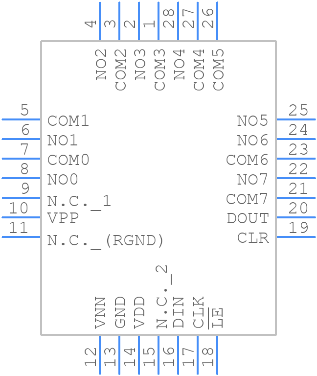 MAX4800CQI+ - Analog Devices - PCB symbol
