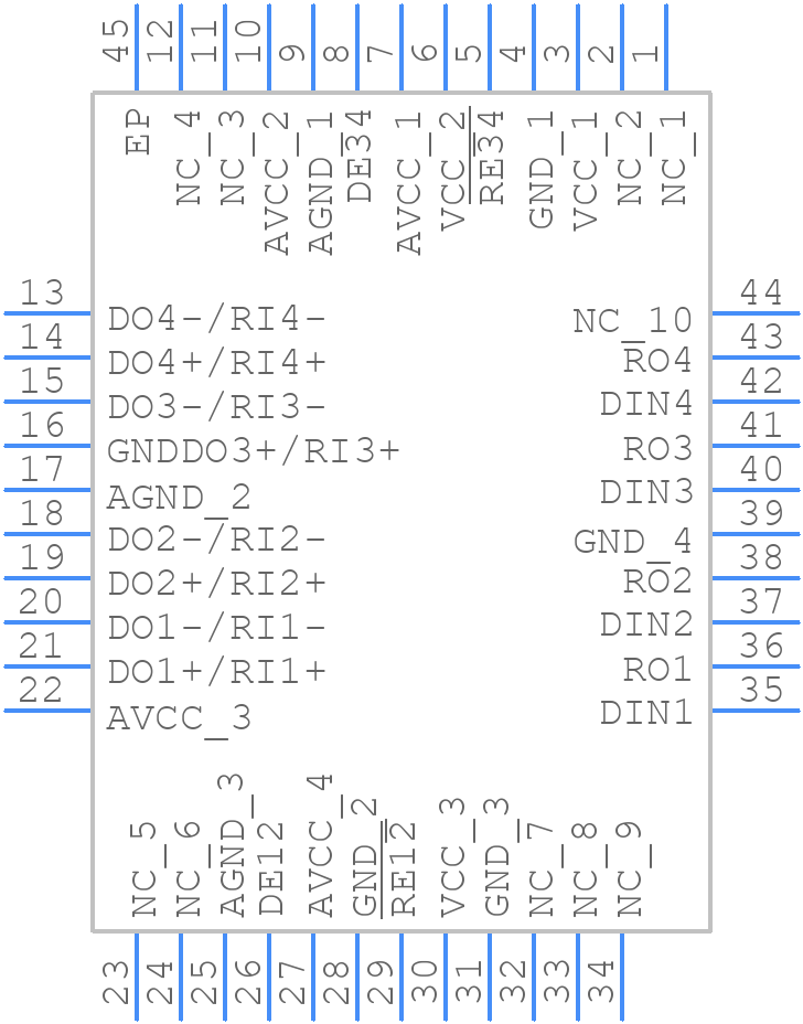 DS92LV040ATLQAX/NOPB - Texas Instruments - PCB symbol