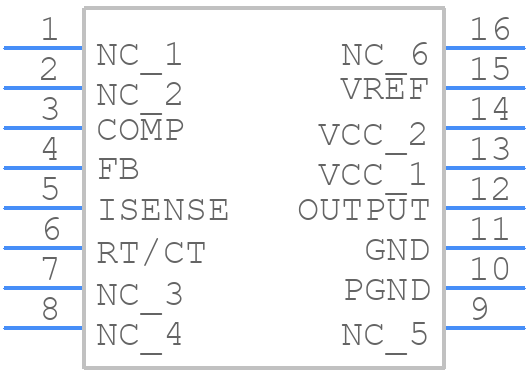 UC2845ADW - Texas Instruments - PCB symbol