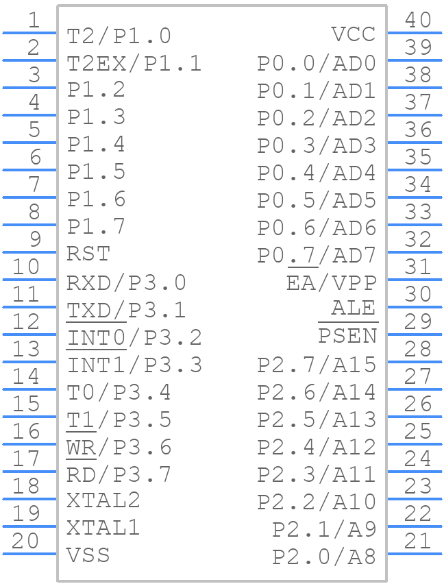 P87C52X2FN - NXP - PCB symbol