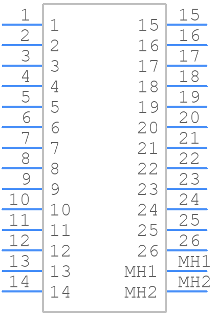 DLH2XS8AK53X - CONEC - PCB symbol